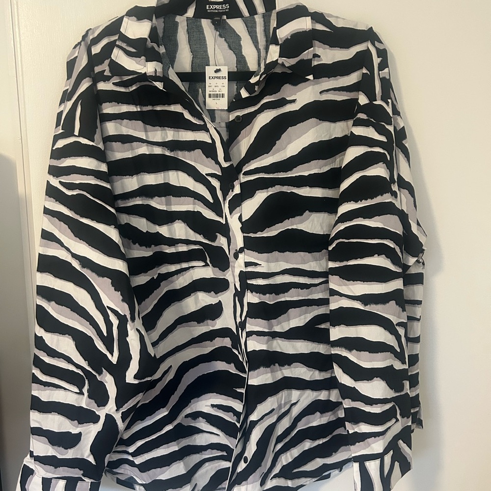 Express Zebra Print Blouse